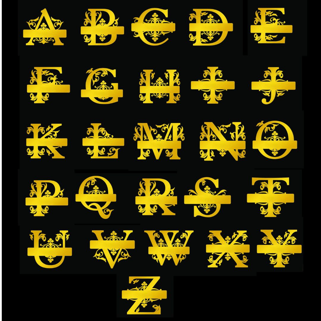 Golden Aluminium Royal Name Plate