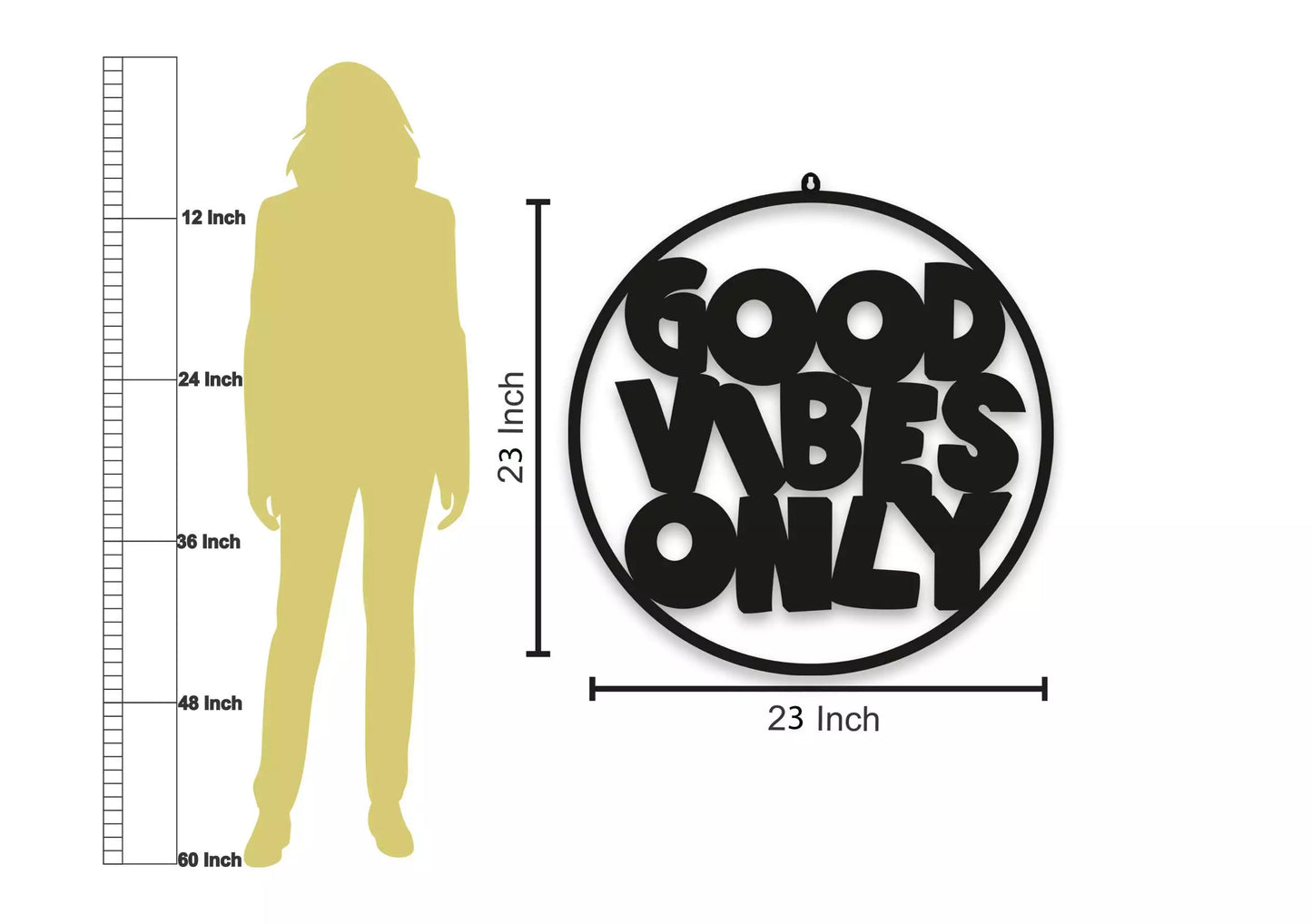 Good Vibes Only Quotes LED Wall Decor Light