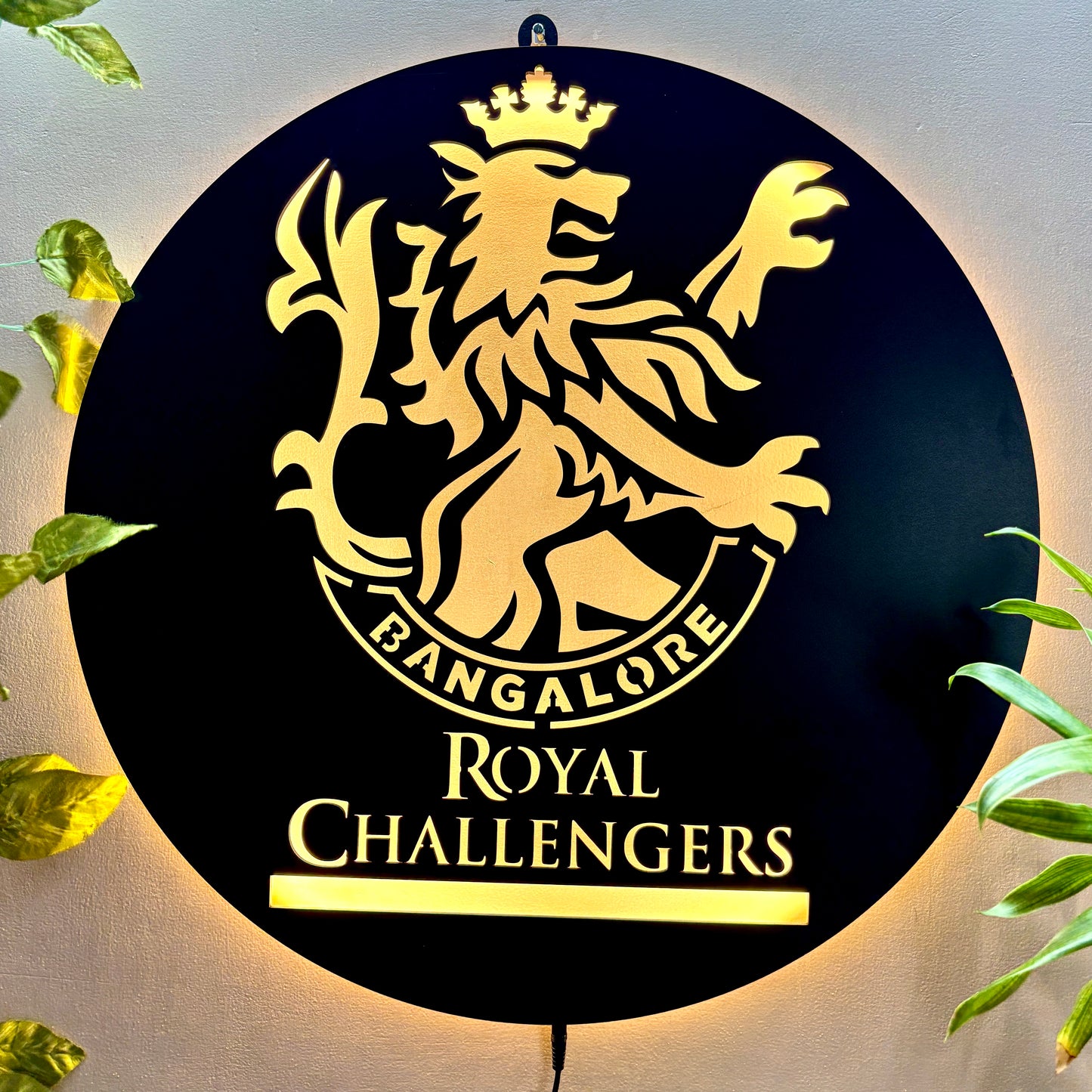 Royal Challenger Bangalore IPL LOGO Wall LED Wall Decor Light