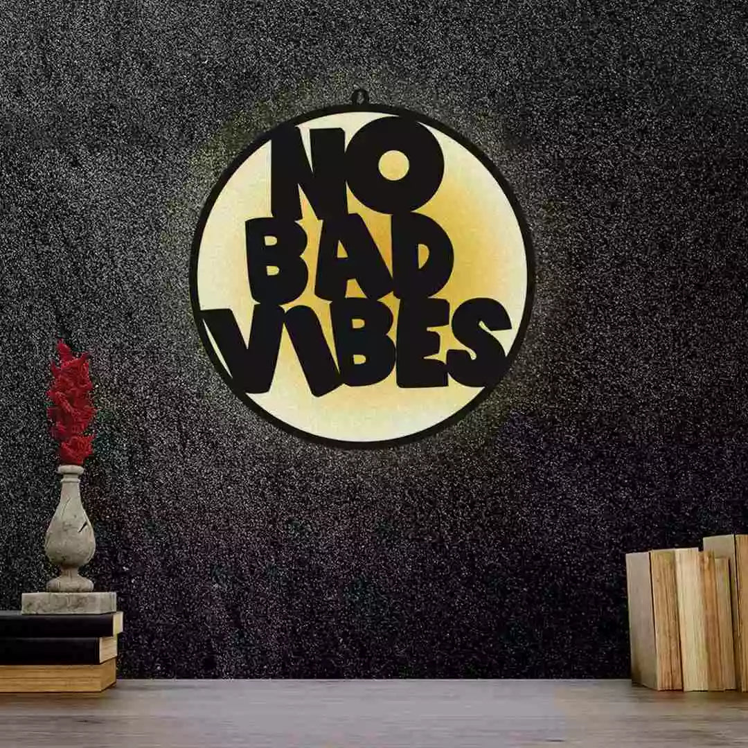 No Bad Vibes LED Wall Decor Light