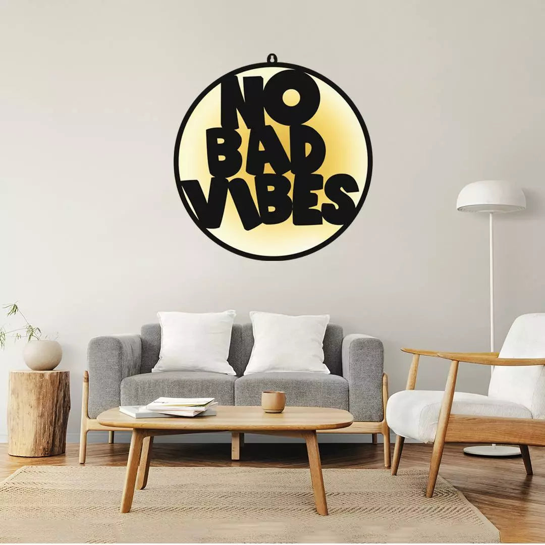No Bad Vibes LED Wall Decor Light