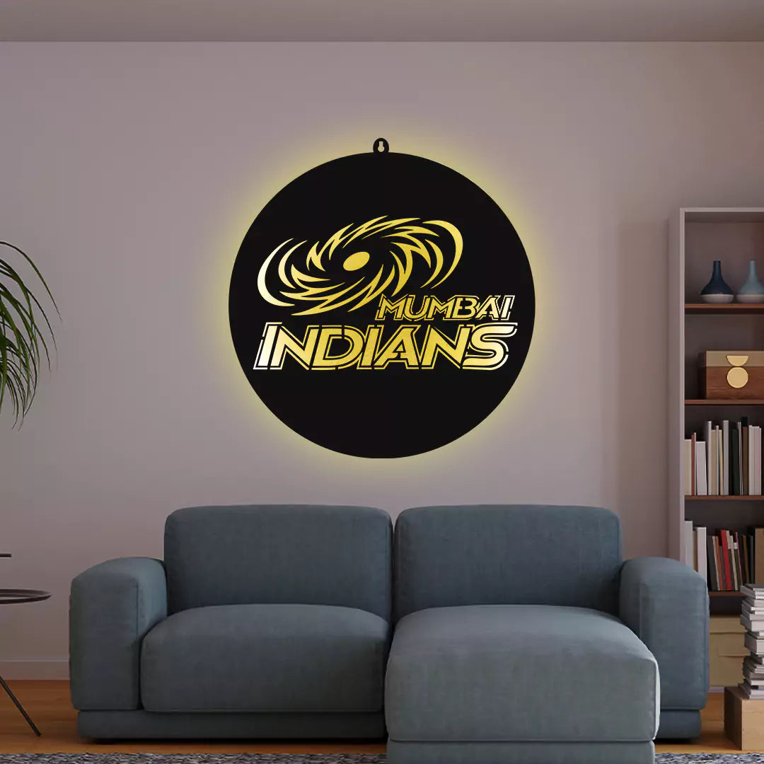 Mumbai Indians IPL LOGO LED Wall Decor Light