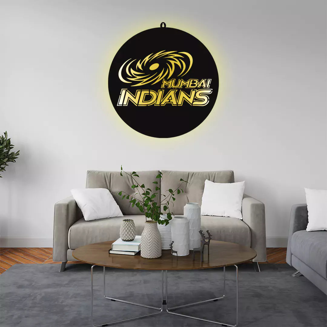 Mumbai Indians IPL LOGO LED Wall Decor Light
