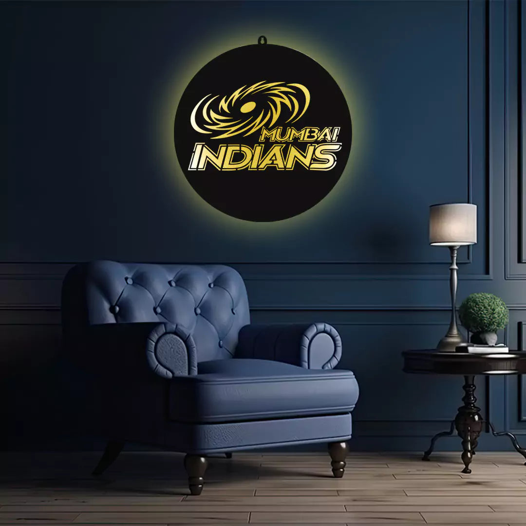 Mumbai Indians IPL LOGO LED Wall Decor Light
