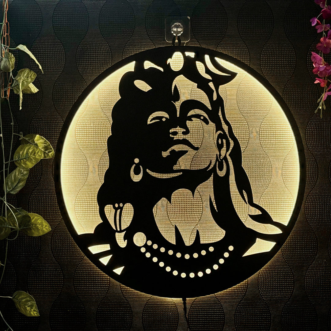 Home Decor: Adiyogi ShivJi Wall Decor / Night Light – HomePine