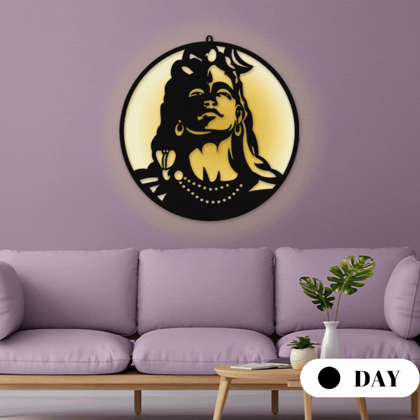 Home Decor: Adiyogi ShivJi Wall Decor / Night Light – HomePine