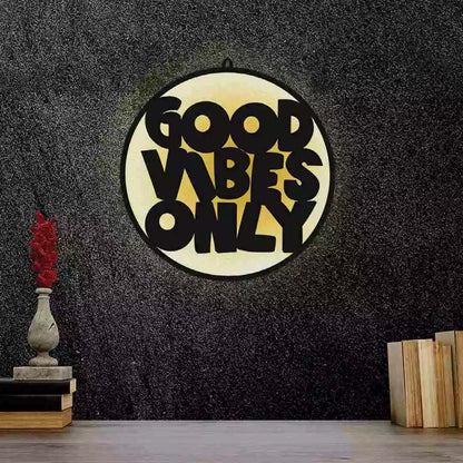 Good Vibes Only Quotes LED Wall Decor Light