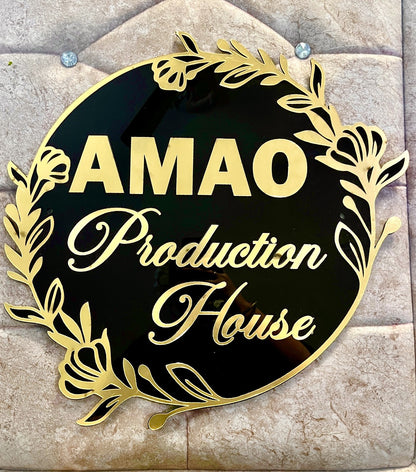 Customized Brand Logo Name Plate For Shop and Office