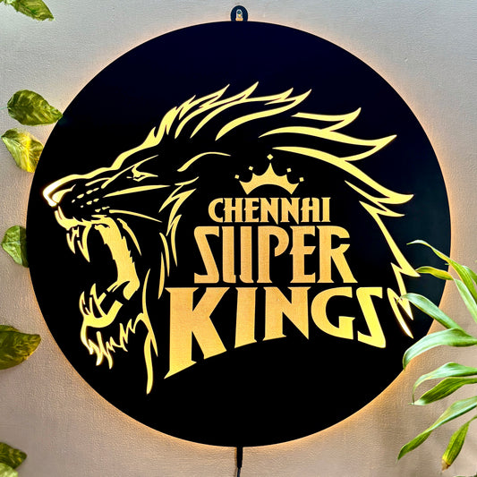 Chennai Super King IPL LOGO  Wall LED Wall Decor Light