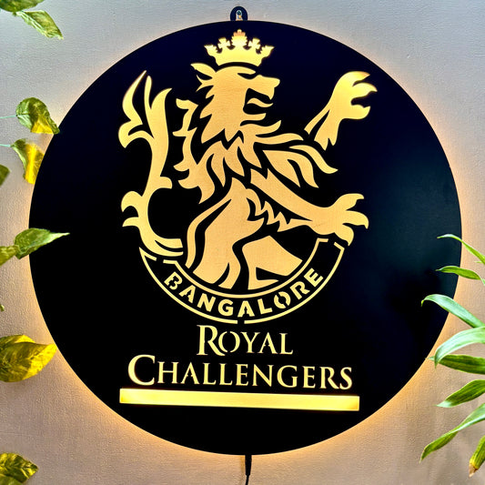 Royal Challenger Bangalore IPL LOGO Wall LED Wall Decor Light