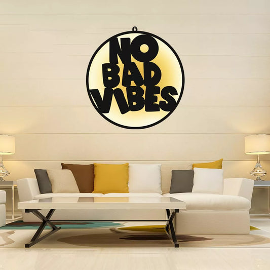 No Bad Vibes LED Wall Decor Light