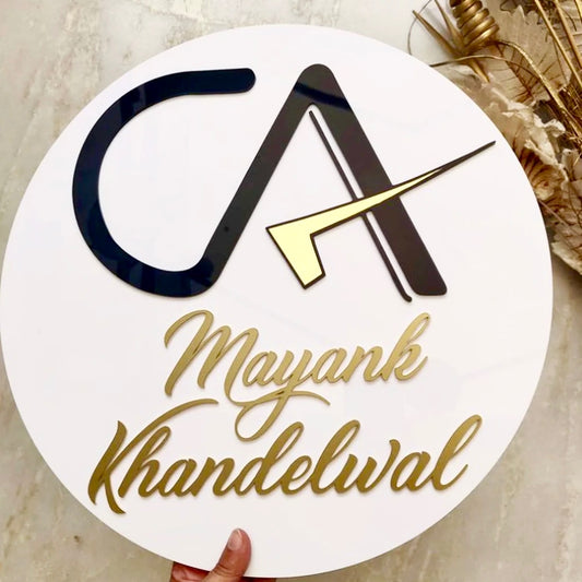 Customized Acrylic Name Plate For CA